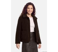 Plüschjacke CARTOON "Damen mit Kragen", Damen, Gr. 36, dunkelbraun, Obermaterial: 100% Polyester. Futter: 100% Polyester, lässig geschnitten, Rundhals, Jacken (72211350-36) dunkelbraun