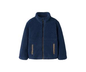 Plüschjacke NAME IT "NMMMONICO TEDDY1 JACKET", Jungen, Gr. 86, blau (oceana), Plüsch, Obermaterial: 100% Polyester, unifarben, normal normal, Jacken, Kunstfaser, Teddy Material (91744329-86) oceana