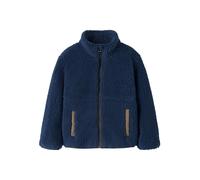 Plüschjacke NAME IT "NMMMONICO TEDDY1 JACKET", Jungen, Gr. 98, blau (oceana), Plüsch, Obermaterial: 100% Polyester, unifarben, normal normal, Jacken, Kunstfaser, Teddy Material (91744329-98) oceana