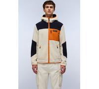 Plüschjacke NAPAPIJRI "YUPIK", Herren, Gr. L, orange (weiß, orange), Obermaterial: 100% Polyester, normal, Bündchen, Jacken, mit kontrastfarbenen Details (76895661-L) weiß, orange