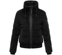 Plüschjacke NAVAHOO "Schneepuder 14", Damen, Gr. S (36), schwarz, Plüsch, Obermaterial: 100% Polyester; Innenfutter: 100% Polyester; Wattierung: 100% Polyester; Ärmelfutter: 100% Polyester, gerade hüf