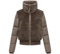 Plüschjacke NAVAHOO "Teddyzone 14", Damen, Gr. XXL (44), braun, Obermaterial 1: 100% Polyester; Obermaterial 2: Polyester; Innenfutter: 100% Polyester; Wattierung: 100% Polyester; Ärmelfutter: 100% Po