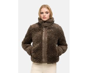 Plüschjacke NAVAHOO "Wuschelwonne 14", Damen, Gr. XS (34), braun (stone braun), Obermaterial: 100% Polyester. Innenfutter: 100% Polyester. Ärmelfutter: 100% Polyester. Wattierung: 100% Polyester, gera