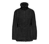 Plüschjacke ONLY "ONLCONTACT COAT CC OTW", Damen, Gr. M, schwarz, Plüsch, Obermaterial: 100% Polyester, unifarben, normal, Jacken, Kunstfaser, Plüsch (27885153-M) schwarz