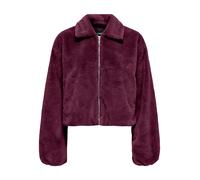 Plüschjacke ONLY "ONLDANA LIFE FAUX FUR JACKET CC OTW", Damen, Gr. M, lila (mauve wine), Web, Obermaterial: 100% Polyester, unifarben, modisch, regular fit, Langarm, Jacken (78246215-M) mauve wine