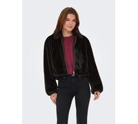 Plüschjacke ONLY "ONLDANA LIFE FAUX FUR JACKET CC OTW", Damen, Gr. XS, schwarz, Web, Obermaterial: 100% Polyester, unifarben, regular fit, Jacken Plüschjacke (25954218-XS)