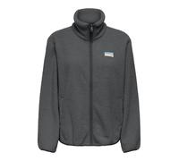Plüschjacke ONLY "ONLEVA LIFE TEDDY JACKET CC OTW", Damen, Gr. XL, grau (magnet), Plüsch, Obermaterial: 100% Polyester, unifarben, regular fit normal, Jacken, Kunstfaser (51876531-XL) magnet
