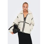 ONLY Damen Onlparis Teddy Jacket Life Cc OTW Jacke, Cremefarben, L