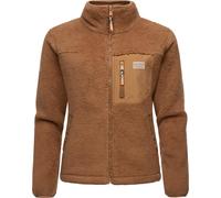 Plüschjacke RAGWEAR "Alaris", Damen, Gr. 4XL (48), braun, Plüsch, Material: 100% Polyester, Basic, oversize hüftbedeckend, hoch geschlossener Ausschnitt, Ärmel ohne Ärmelschlitz normaler Saum mit Gumm