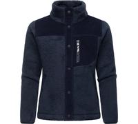 Plüschjacke RAGWEAR "Appopis Block", Damen, Gr. L (40), blau (navy), Obermaterial oben: 100% Polyester; Obermaterial unten: 100% Baumwolle, bequem hüftbedeckend, hoch geschlossener Ausschnitt, Ärmel o