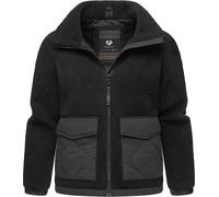Plüschjacke RAGWEAR "Arctika", Damen, Gr. XXL (44), schwarz, Obermaterial 1: 100% Polyester; Obermaterial 2: 70% Polyester, 30% Nylon; Innenfutter: 100% Polyester; Wattierung: 100% Polyester, gerade h