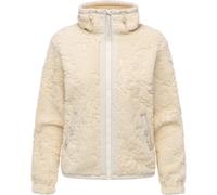 Plüschjacke RAGWEAR "Nordicka II", Damen, Gr. XXL (44), beige (ecru), Fleece, Obermaterial 1: 100% Polyester. Obermaterial 2: 60% Polyester, 40% Nylon. Innenfutter: 100% Polyester, lässig geschnitten 