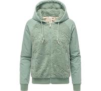 Plüschjacke RAGWEAR "Talianita YOUMODO", Damen, Gr. S (36), grün (mint), Material: 100% Polyester, gerade hüftlang, hoch geschlossener Ausschnitt, Ärmel ohne Ärmelschlitz Rippbündchen, Jacken, Leicht 