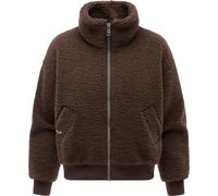 Plüschjacke RAGWEAR "Tillie Y", Damen, Gr. S (36), braun (schwarz choco), Plüsch, Obermaterial: 100% Polyester. Innenfutter: 100% Polyester. Wattierung: 100% Polyester, oversize hüftlang, Ärmel ohne Ä