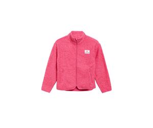 Plüschjacke S.OLIVER JUNIOR, Mädchen, Gr. 134/140, pink, Teddy, Obermaterial: 100% Polyester, bequem hüftlang, Jacken, aus weichem Plüsch mit wärmendem Fleece-Futter (17258905-134) pink