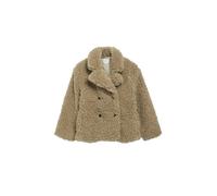 Plüschjacke S.OLIVER JUNIOR, Mädchen, Gr. 176, braun, Plüsch, Obermaterial: 100% Polyester. Futter: 100% Polyester, loose fit, Jacken, Lockerer Schnitt mit überschnittenen Schultern (93078751-176) bra