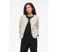 Plüschjacke VILA "VIADA TEDDY JACKET", Damen, Gr. 44, birch, Plüsch, Obermaterial: 100% Polyester, unifarben, regular fit kurz, Rundhals, Jacken, Kunstfaser (36933027-44) birch