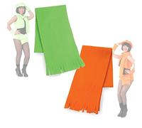 Plüschschal, in Zwei Farben, Party-Outfit, Accessoire, Karneval, Schal, Stola, Plüschaccessoire, Neon-Grün oder Neon-Orange (Neon Orange)