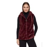 Plüschweste BETTY BARCLAY "Damen mit Kapuze", Damen, Gr. 36, dunkelrot, Obermaterial: 100% Polyester. Futter: 100% Polyester, A-Linie hüftbedeckend, Westen (39503454-36) dunkelrot