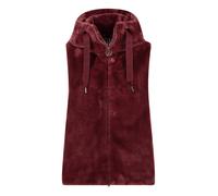 Plüschweste BETTY BARCLAY "Damen mit Kapuze", Damen, Gr. 40, dunkelrot, Obermaterial: 100% Polyester. Futter: 100% Polyester, A-Linie hüftbedeckend, Westen (39503454-40) dunkelrot