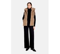 Plüschweste BETTY BARCLAY "Damen mit Kapuze", Damen, Gr. 42, classic bronze, Obermaterial: 100% Polyester. Futter: 100% Polyester, A-Linie hüftbedeckend, Westen (29589517-42) classic bronze