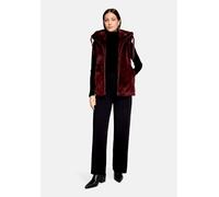 Plüschweste BETTY BARCLAY "Damen mit Kapuze", Damen, Gr. 46, dunkelrot, Obermaterial: 100% Polyester. Futter: 100% Polyester, A-Linie hüftbedeckend, Westen (39503454-46) dunkelrot