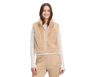 Plüschweste BETTY BARCLAY "Damen mit Reißverschluss", Damen, Gr. 48, beige, Obermaterial: 100% Polyester. Besatz: 95% Polyester, 5% Elasthan. Futter: 55% Viskose, 45% Polyester, gerade hüftlang, Weste