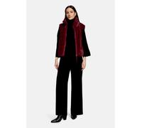 Plüschweste BETTY & CO "Damen mit Stehkragen", Damen, Gr. 36, rot (fall burgundy), Obermaterial: 100% Polyester. Futter: 100% Polyester, figurumspielend hüftlang, Westen (36623944-36) fall burgundy