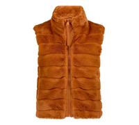 Plüschweste BETTY & CO "Damen mit Stehkragen", Damen, Gr. 40, braun (ginger bread), Obermaterial: 100% Polyester. Futter: 100% Polyester, figurumspielend hüftlang, Westen (43262659-40) ginger bread