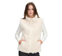 Plüschweste BETTY & CO "Damen mit Stehkragen", Damen, Gr. 40, cream, Obermaterial: 100% Polyester; Futter: 100% Polyester, figurumspielend hüftbedeckend, Westen (38541514-40) cream