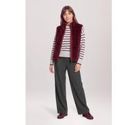Plüschweste BETTY & CO "Damen mit Stehkragen", Damen, Gr. 44, rot (fall burgundy), Obermaterial: 100% Polyester. Futter: 100% Polyester, figurumspielend hüftlang, Westen (36623944-44) fall burgundy