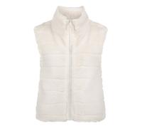 Plüschweste BETTY & CO "Damen mit Stehkragen", Damen, Gr. 44, weiß (cream), Obermaterial: 100% Polyester. Futter: 100% Polyester, figurumspielend hüftlang, Westen (29023119-44) cream