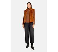 Plüschweste BETTY & CO "Damen mit Stehkragen", Damen, Gr. 46, braun (ginger bread), Obermaterial: 100% Polyester. Futter: 100% Polyester, figurumspielend hüftlang, Westen (43262659-46) ginger bread