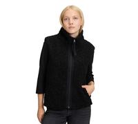 Plüschweste BETTY & CO "Damen mit Taschen", Damen, Gr. 40, schwarz, Obermaterial: 100% Polyester. Besatz: 95% Polyester, 5% Elasthan. Futter: 100% Polyester., figurumspielend hüftlang, Westen (2800024