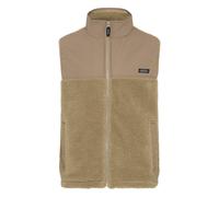 Plüschweste BLEND "BHTorte", Herren, Gr. S, sepia tint, 100% Polyester, colorblocking, normal normal, Westen, Kuschelige Teddy-Weste mit Taschen (91981167-S) sepia tint