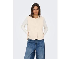 Plüschweste JDY "JDYSIMINA TEDDY WAISTCOAT OTW QIQ NOOS", Damen, Gr. L, pumice stone, Plüsch, Obermaterial: 100% Polyester, unifarben, normal, Rundhals, Westen, Kunstfaser (59497566-L) pumice stone