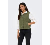 Plüschweste JDY "JDYSIMINA TEDDY WAISTCOAT OTW QIQ NOOS", Damen, Gr. M, kalamata, Plüsch, Obermaterial: 100% Polyester, unifarben, normal, Rundhals, Westen, Kunstfaser (98438453-M) kalamata