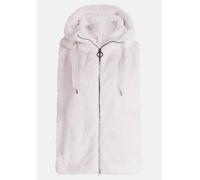 Plüschweste BETTY BARCLAY "Betty Barclay Damen Plüschweste mit Kapuze", Damen, Gr. 42, beige, Obermaterial: 100% Polyester. Futter: 100% Polyester., feminin, A-Linie hüftbedeckend, Westen (44294616-42