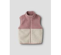 Plüschweste NAME IT "NMFMALL TEDDY VEST2", Mädchen, Gr. 104, rosa (woodrose), Plüsch, Obermaterial: 100% Polyester, normal, Westen, Kunstfaser (33695808-104) woodrose