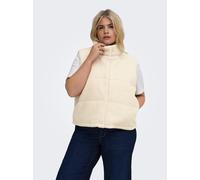 Plüschweste ONLY CARMAKOMA "CARSANDRA TEDDY WAISTCOAT OTW NOOS", Damen, Gr. L, beige (pumice stone), Plüsch, Obermaterial: 100% Polyester, unifarben, normal, Rundhals, Westen, Kunstfaser (68222860-L)