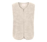 Plüschweste ONLY "ONLBABY TEDDY ZIP VEST PNT", Damen, Gr. S, beige (birch), Plüsch, Obermaterial: 100% Polyester, unifarben, normal, Rundhals, Westen, Kunstfaser (21099918-S) birch