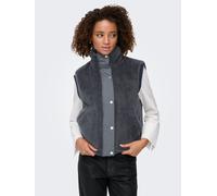 Plüschweste ONLY "ONLBARI LIFE TEDDY WAISTCOAT OTW", Damen, Gr. S, schwarzened pearl, Plüsch, Obermaterial: 100% Polyester, unifarben, normal, Westen, Kunstfaser (65676159-S) schwarzened pearl