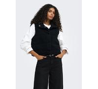 Plüschweste ONLY "ONLSANDRA TEDDY WAISTCOAT LIFE OTW NOOS", Damen, Gr. L, schwarz, Plüsch, Obermaterial: 100% Polyester, unifarben, regular fit hüftlang, Westen, Kunstfaser (93017535-L) schwarz
