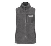 Plüschweste OXMO "Plüschweste OXABBY", Damen, Gr. XL, grau (iron gate), Obermaterial: 100% Polyester PES., Westen (87435132-XL) iron gate