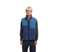 Plüschweste QUIKSILVER "Shallow Water", Herren, Gr. XL, blau (schwarz denimheather swallowwater), Obermaterial: 70% Polyester, 30% Polyester., Westen (12735500-XL) schwarz denimheather swallowwater