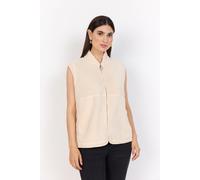 Plüschweste SOYACONCEPT "SC-ONYX 3", Damen, Gr. L, beige (cream), Plüsch, Obermaterial: 100% Polyester, unifarben, Westen (14125132-L) cream