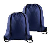 PLULON 2 Stück Kordelzugbeutel Großpackung Marineblau Kordelzug-Rucksack Kordelzug-Rucksack Cinch Sack Sport Gym Rucksack Taschen für Yoga Reisen Outdoor-Sport