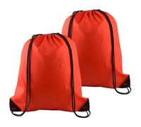 PLULON 2 Stück Kordelzugbeutel Großpackung Rot Kordelzug-Rucksack Kordelzug-Rucksack Cinch Sack Sport Gym Rucksack Taschen für Yoga Reisen Outdoor-Sport