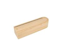 Plumier - Creme - Naturholz - 3 Fächer - Deckel-Lineal 20 cm - Kind