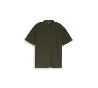 Poloshirt TOM TAILOR PLUS, Herren, Gr. 5XL, deep leaf grün, Single Jersey, Obermaterial: 100% Baumwolle, bestickt, unifarben, normal hüftbedeckend, Rundhals, Shirts, mit Logo-Stickerei - Große Größen